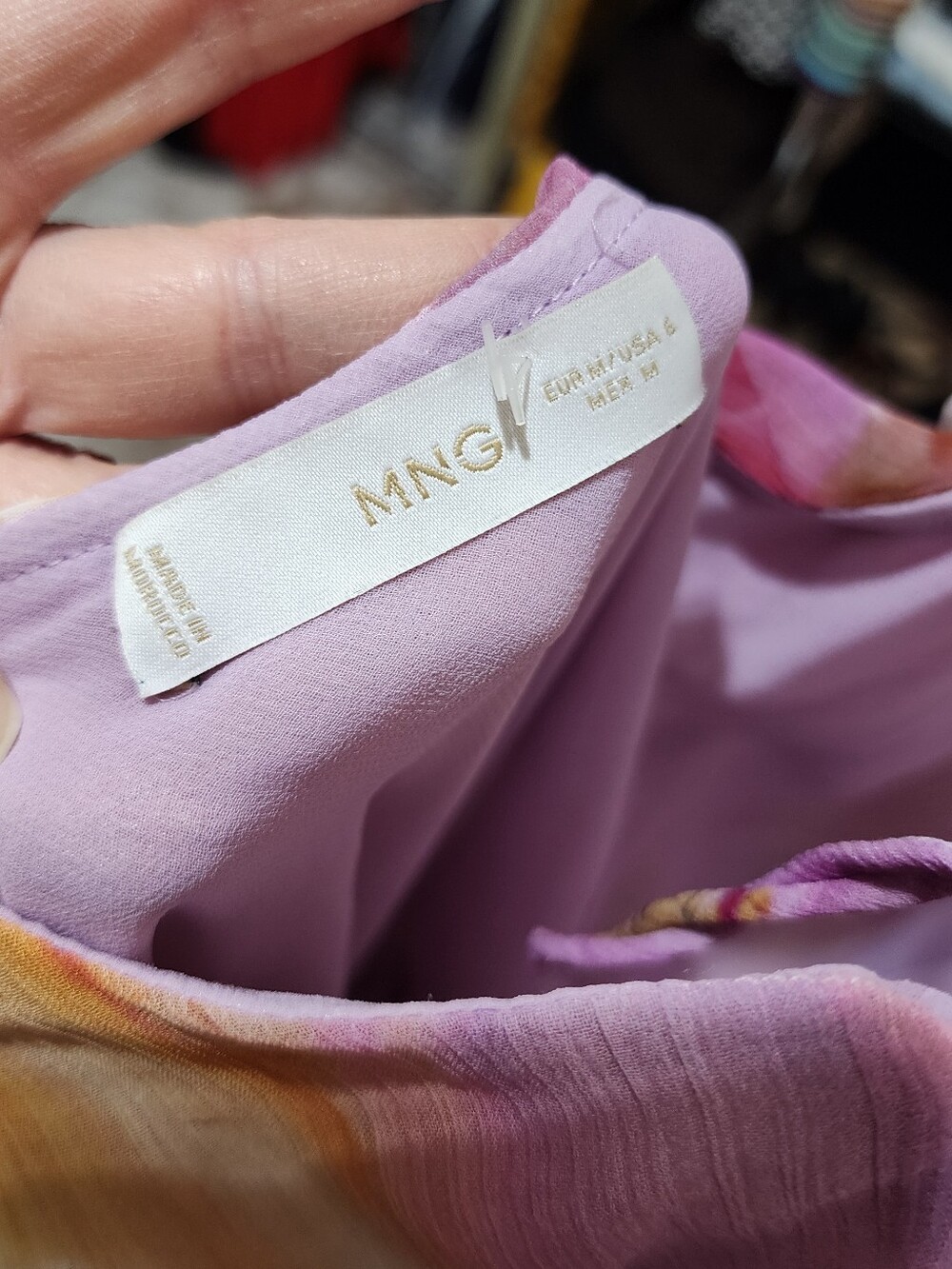Mango Pink Lavender Floral Ruffle Maxi Dress - Picture 13 of 16